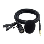 ZS0154 Microfono lavalier per registrazione con clip per collare per cellulare, lunghezza cavo: 1,2 m, 1.2m