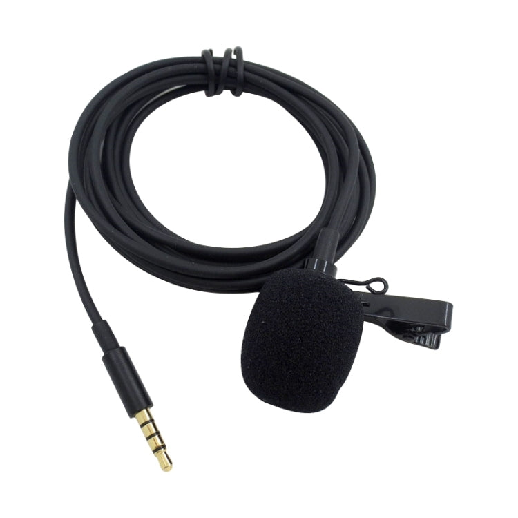 ZS0154 Microfono lavalier per registrazione con clip per collare per telefono cellulare, lunghezza cavo: 2,5 m, 2.5m
