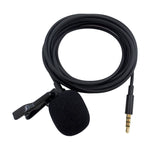 ZS0154 Microfono lavalier per registrazione con clip per collare per telefono cellulare, lunghezza cavo: 2,5 m, 2.5m