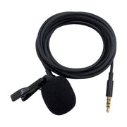 ZS0154 Microfono lavalier per registrazione con clip per collare per telefono cellulare, lunghezza cavo: 2,5 m, 2.5m