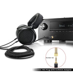 ZS0227 Cavo audio doppio a molla per cuffie da 3,5 mm per Denon AH-D7100 7200 D600 D9200 5200