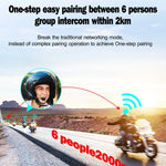 Auricolare Bluetooth 5.0 per casco moto con interfono 2000m