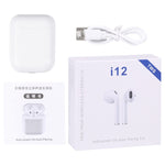 Auricolari Bluetooth i12 TWS con custodia ricarica