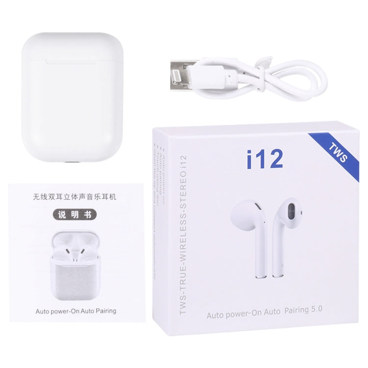 Auricolari Bluetooth i12 TWS con custodia ricarica