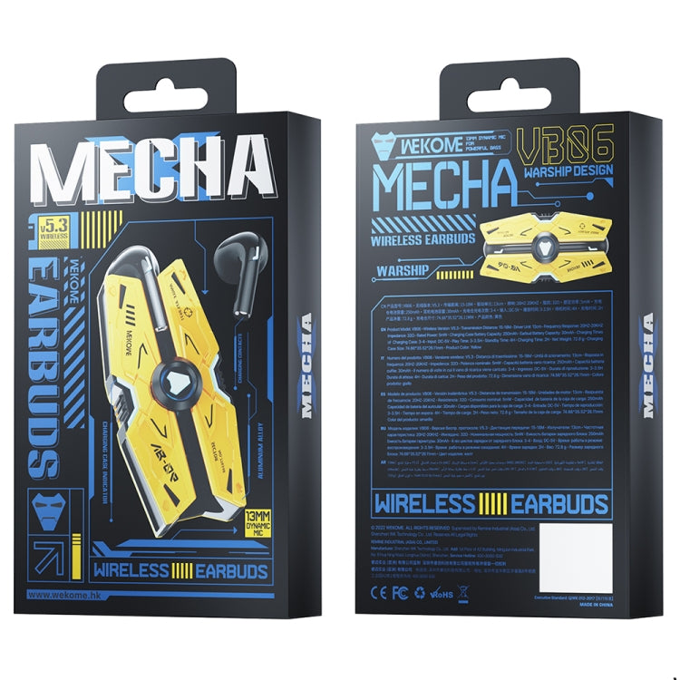 Auricolare Bluetooth in metallo serie WEKOME VB06 Mech, VB06 (Tarnish), VB06 (Yellow)