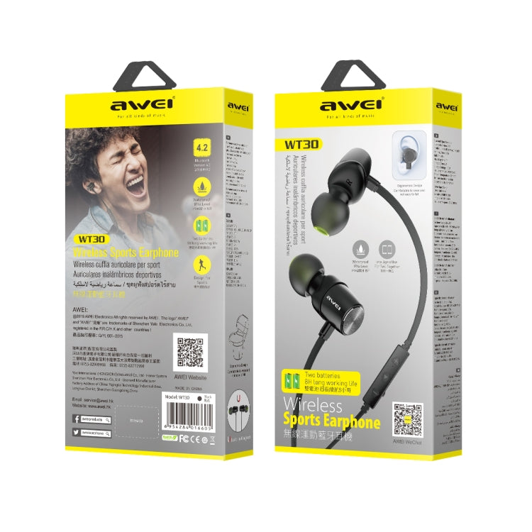 Awei WT30 Auricolare Bluetooth sportivo wireless impermeabile