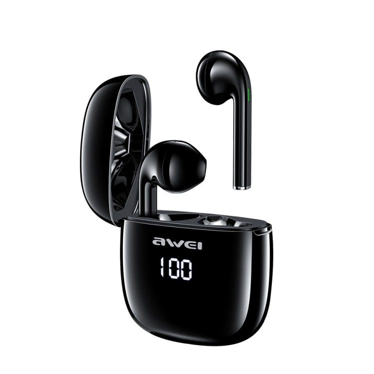 Awei T28P Bluetooth V5.0 TWS Ture Wireless Sport Auricolare con display a LED con custodia di ricarica