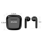 Awei T26 TWS Bluetooth V5.0 Ture Auricolare sportivo wireless con custodia di ricarica, T26 Pro