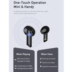 Awei T36 Bluetooth 5.0 Auricolare Bluetooth stereo wireless vero, T36(White), T36(Black)