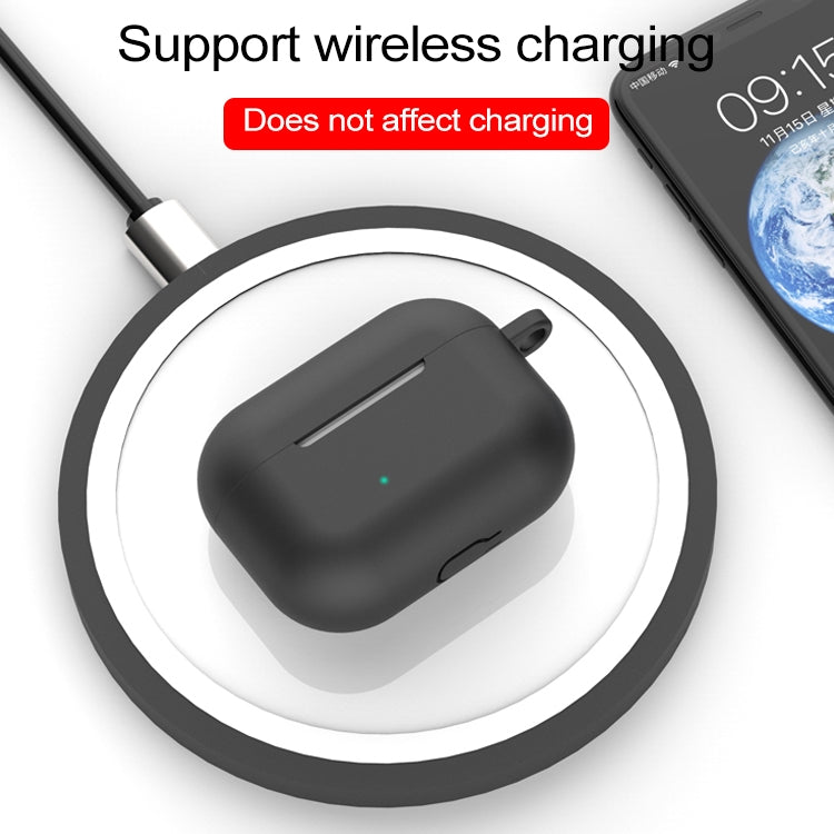 Per AirPods Pro 3 in 1 custodia protettiva per auricolari in silicone + gancio + set di corde anti-smarrimento, For AirPods Pro