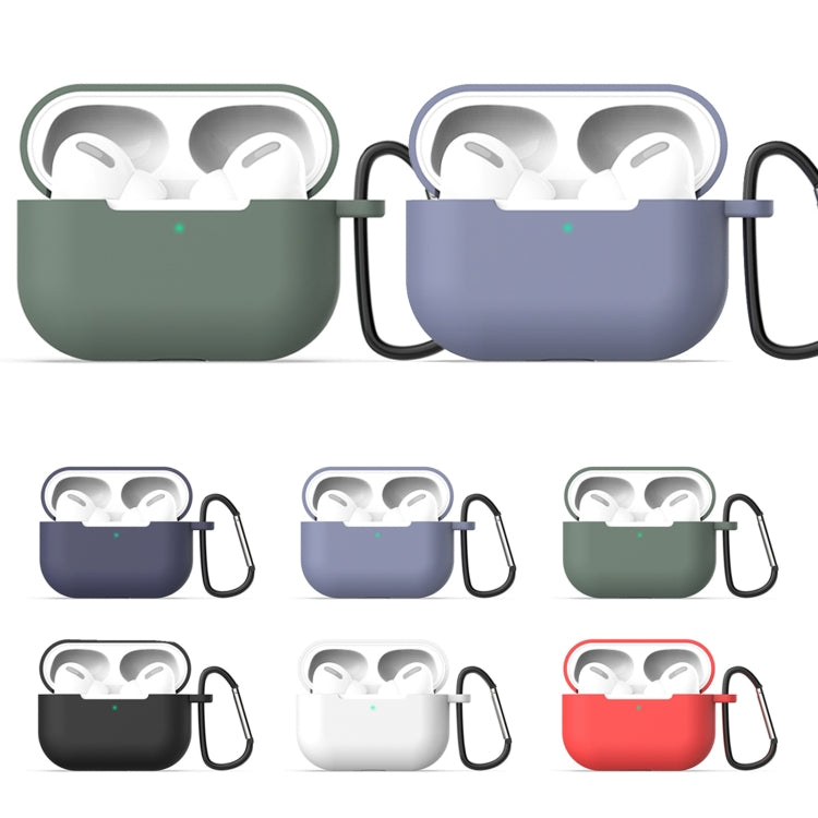 Per AirPods Pro 3 in 1 custodia protettiva per auricolari in silicone + gancio + set di corde anti-smarrimento, For AirPods Pro