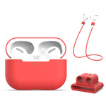 Custodia in silicone per AirPods Pro con cinghia anti-smarrimento