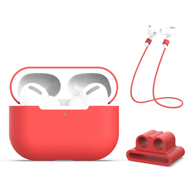 Custodia in silicone per AirPods Pro con cinghia anti-smarrimento