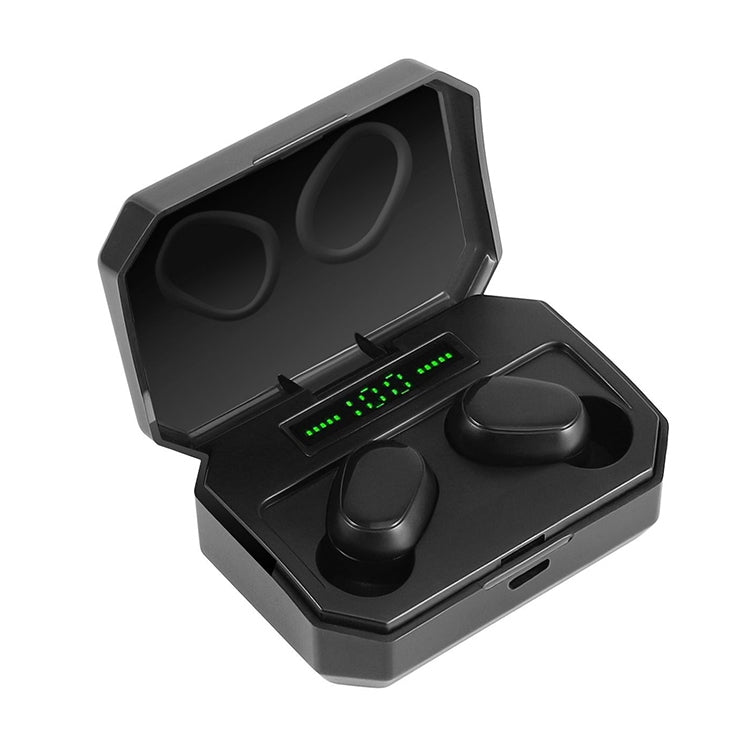 L'auricolare Bluetooth wireless a due orecchie DT-14 supporta la ricarica magnetica touch e intelligente e l'accoppiamento automatico all'accensione
