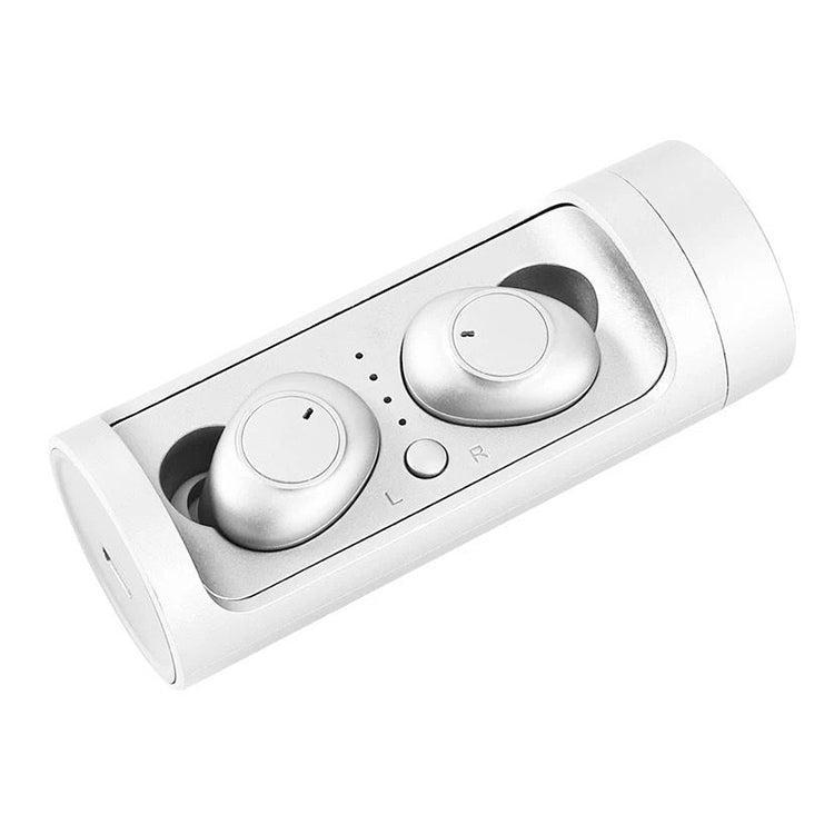L'auricolare Bluetooth wireless a due orecchie DT-15 supporta la ricarica magnetica touch e intelligente e l'accoppiamento automatico all'accensione