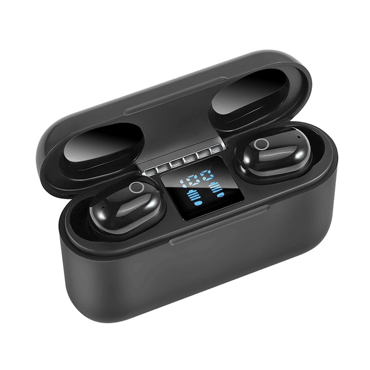 Auricolare Bluetooth wireless a due orecchie Dt-18 con cabina di ricarica da 2000 mAh, ricarica touch e aspirazione magnetica intelligente