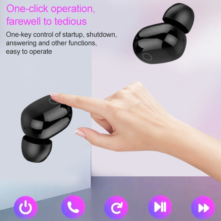 Auricolare Bluetooth wireless a due orecchie Dt-18 con cabina di ricarica da 2000 mAh, ricarica touch e aspirazione magnetica intelligente