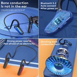 Auricolare wireless Bluetooth M-D8 con passaggio osseo