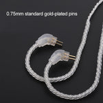 Cavo per cuffie TRN A2DC placcato argento 1,2m