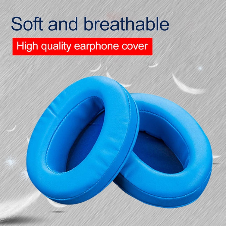 1 paio di custodie protettive per cuffie smussate in pelle ovale per Brainwavz HM5 / Philip SHP9500