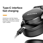 Awei A710BL Auricolare wireless Bluetooth pieghevole ANC con cancellazione del rumore, A710BL