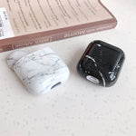 Custodia protettiva per scatola di ricarica per auricolari wireless con motivo marmorizzato per Apple AirPods 1/2