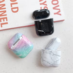 Custodia protettiva per scatola di ricarica per auricolari wireless con motivo marmorizzato per Apple AirPods 1/2