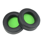 2 pezzi per Razer Kraken 7.1 V2 Pro cuscino per cuffie spugna verde copertura in rete paraorecchie cuscinetti di ricambio, For Razer Kraken 7.1 V2 Pro(Green)