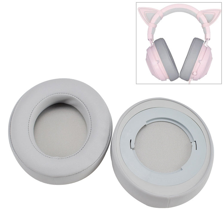 2 pezzi per Razer Kraken 7.1 V2 Pro cuscino per cuffie spugna grigia copertura in rete paraorecchie cuscinetti di ricambio, For Razer Kraken 7.1 V2 (Grey)
