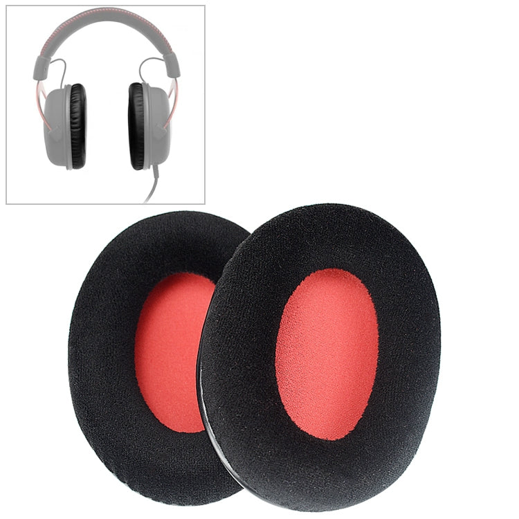 2 PCS Per Kingston KHX-HSCP / HyperX Cloud II Cuscino Per Cuffie Flanella Rosso Netto Spugna Copertura Paraorecchie Cuffie di Ricambio, For Kingston KHX-HSCP HyperX Cloud II(Flannel Red)