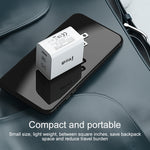 Caricabatterie rapido IVON AD48 18W con cavi USB-C e Lightning