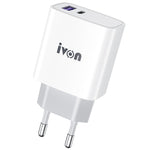 Caricatore IVON AD52 18W USB-C Ricarica Rapida
