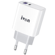 Caricatore IVON AD52 18W USB-C Ricarica Rapida