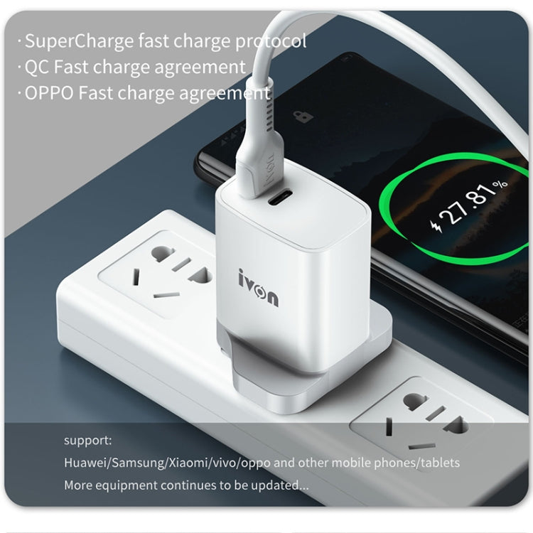 Caricatore IVON AD52 18W USB-C Ricarica Rapida
