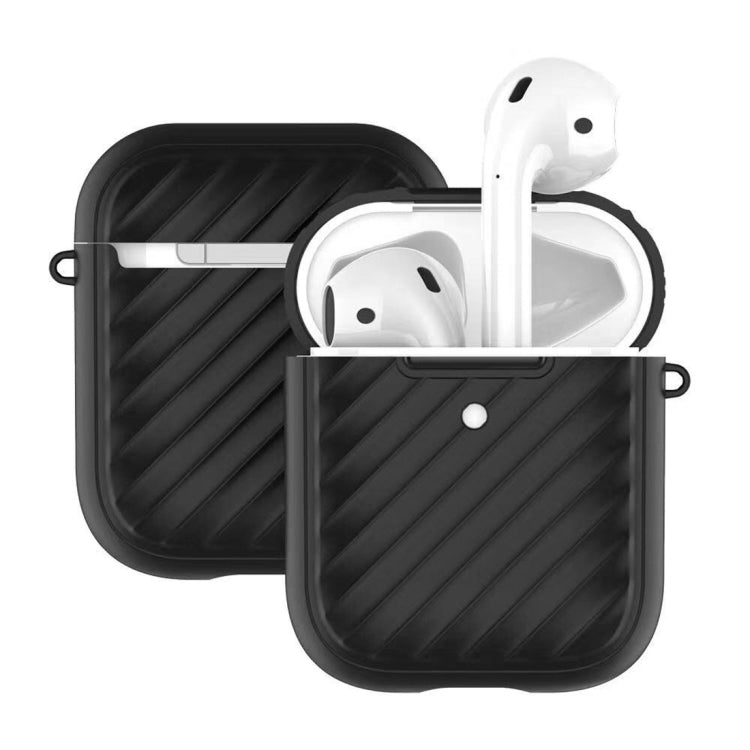 Per Apple Airpods 1/2 Wave Texture Custodia protettiva per auricolari wireless in TPU senza auricolare