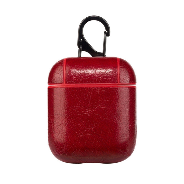 Custodia protettiva in silicone antiurto per auricolari wireless Litchi Texture per Apple AirPods 1 / 2