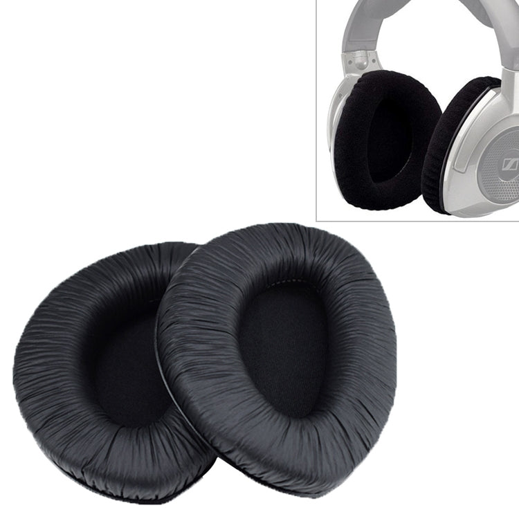 2 pezzi per Sennheiser RS160/170/HDR 170/180/160 pelle rugosa auricolare fodera per cuscino paraorecchie cuscinetti di ricambio senza fibbia, Wrinkled Skin