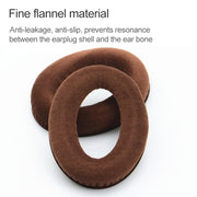 2 pezzi per Sennheiser HD515 / HD555 / HD595 / HD598 / HD558 / PC360 Flanella Auricolare Fodera per cuscino Paraorecchie Cuscinetti di ricambio con regolazione del tono in cotone, Velvet Black, Velvet Brown