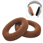2 pezzi per Sennheiser HD515 / HD555 / HD595 / HD598 / HD558 / PC360 Flanella Auricolare Fodera per cuscino Paraorecchie Cuscinetti di ricambio con regolazione del tono in cotone, Velvet Black, Velvet Brown