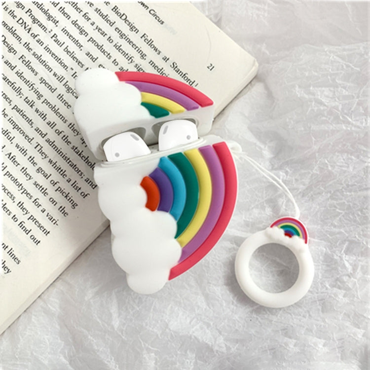 Custodia protettiva in silicone antiurto multicolore arcobaleno per auricolari wireless per Apple AirPods 1/2
