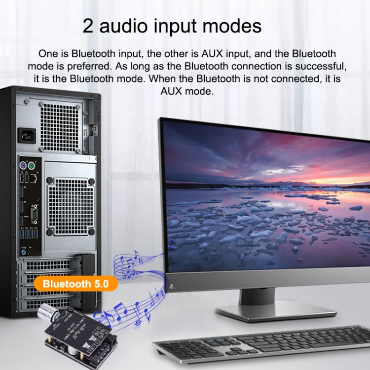 Amplificatore Bluetooth 5.0 50Wx2 12-24V con Guscio