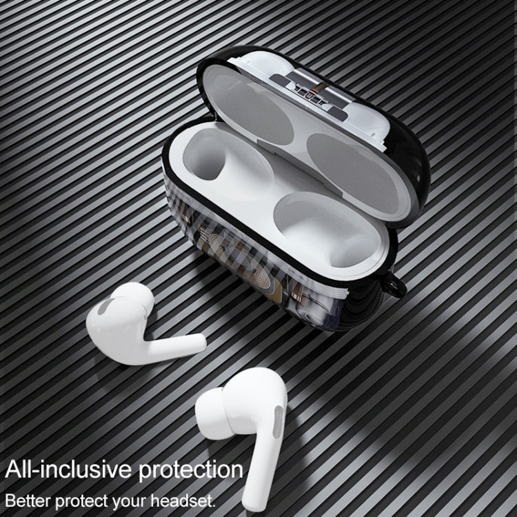 Per AirPods Pro Custodia protettiva per auricolari in TPU con struttura meccanica, For AirPods Pro