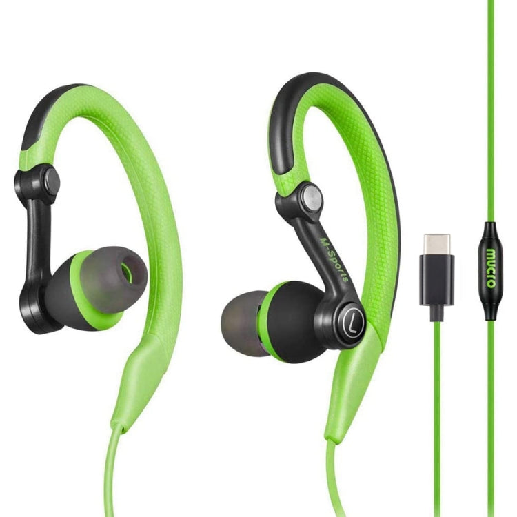 Cuffie stereo cablate sport con gancio Type-C