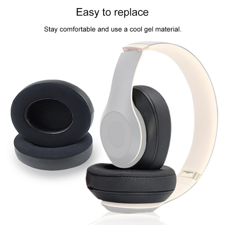 2 pezzi per cuffie Beats Studio 2.0 / 3.0, copertura protettiva, paraorecchie in gel di ghiaccio (grigio bianco), Black, Blue, Red, Titanium Color