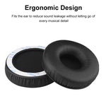 2 pezzi per Sony MDR-XB450AP / XB550 / XB650 / XB400 Fodere per cuscini per auricolari Paraorecchie Cuscinetti di ricambio con rete (Nero)