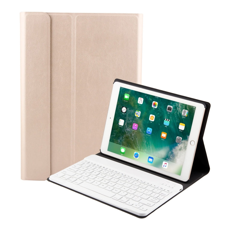 FT-1030 Bluetooth 3.0 Tastiera ABS con texture spazzolata + Custodia tablet in pelle con texture pelle per iPad Air / Air 2 / iPad Pro da 9,7 pollici, con regolazione dell'angolo a tre marce / Magnetico / Funzione di sospensione, FT-1030D