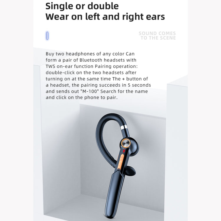 ME-100 TWS Business Rotante Universale True Stereo 5.0 Versione Appesa Auricolare Bluetooth In-Ear