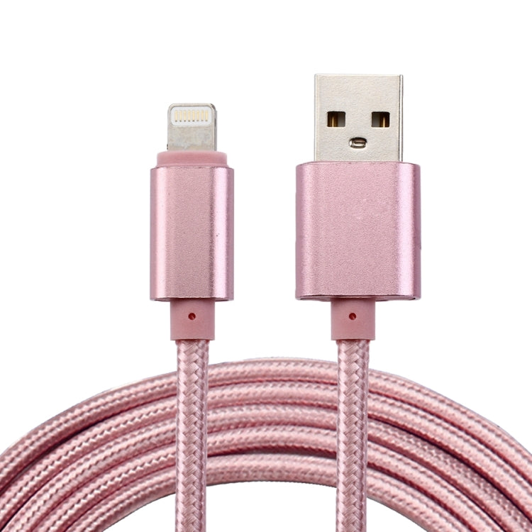 Cavo dati/caricatore da 8 pin a USB 2.0 con testa in metallo stile tessuto da 2 m, 84 core