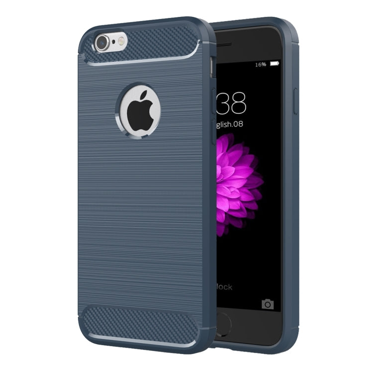 Per iPhone 6 e 6s Custodia protettiva robusta per armatura in fibra di TPU con trama spazzolata, For iPhone 6 & 6s, For 6 & 6s