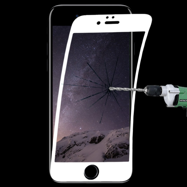 Pellicola in vetro temperato in fibra flessibile a schermo intero da 0,1 mm 9H per iPhone 6 e 6s, For iPhone 6 & 6s Black, For iPhone 6 & 6s White